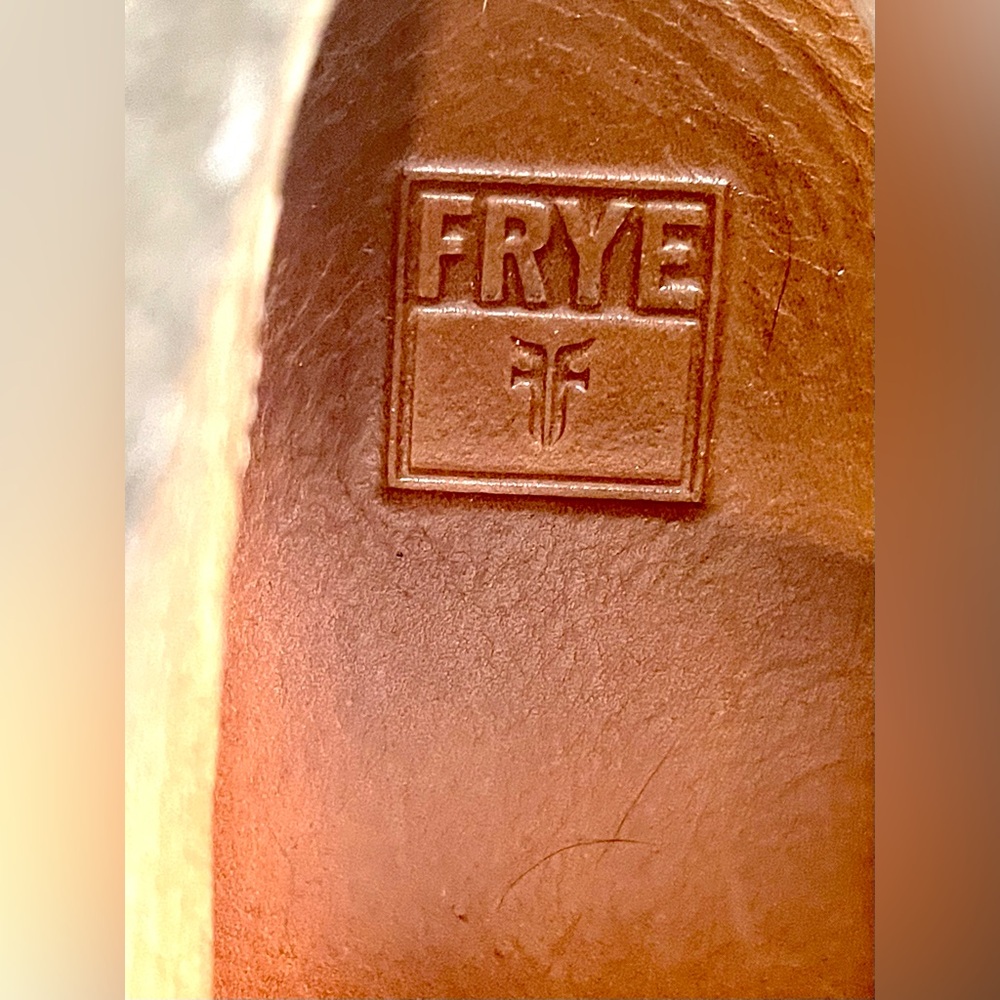 Frye Grayish Taupe Suede Fringe High-Top Boots - Picture 14 of 15
